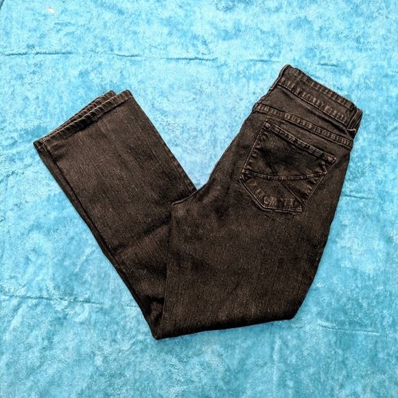 👖NYDJ Black Straight Leg Jeans Size 10 VGUC - Picture 5 of 8